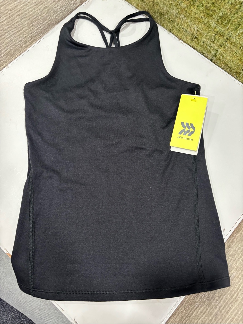 all in motion Black Strappy High-Neck Tank Top